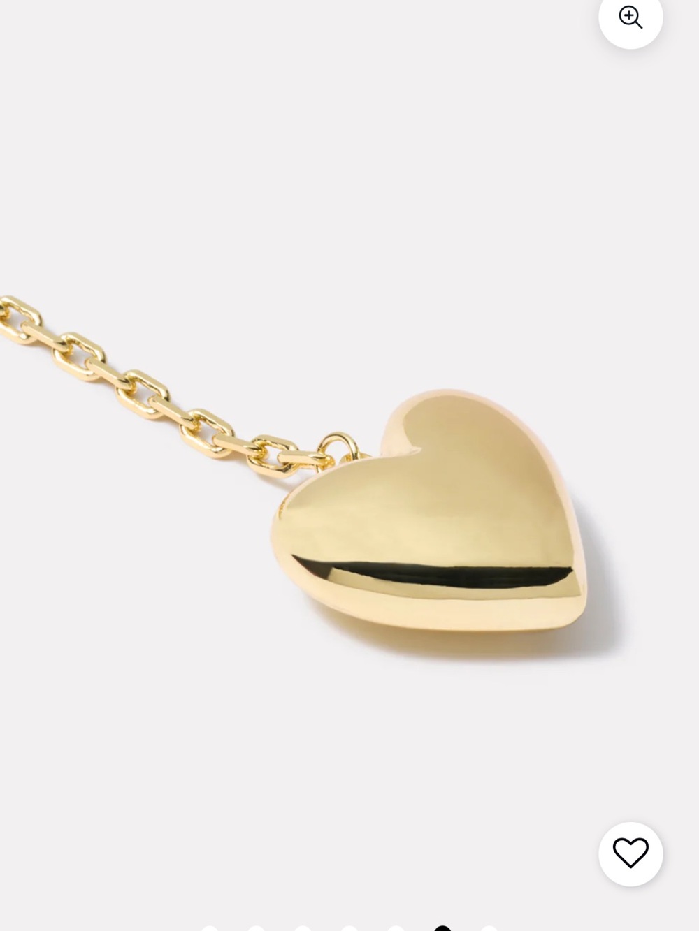 Evereve Gold Carina heart ❤️ drop necklace - Picture 3 of 6